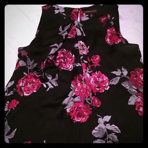 Dana Buchman Pleated Print Tank